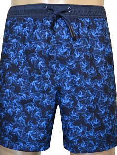 Оригинальные шорты с узором с сеткой внутри синего цвета CECEBA  FM-80059-665